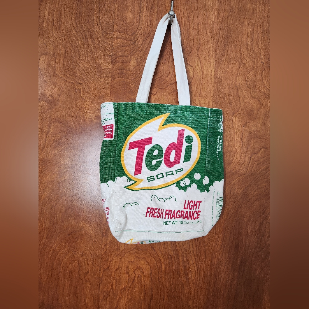 Tedi Soap Green Canvas Tote Shopping Bag